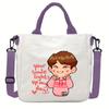 Felix Kpop Band Super Star Printed Crossbody Bag Casual Canvas Shoulder Bags