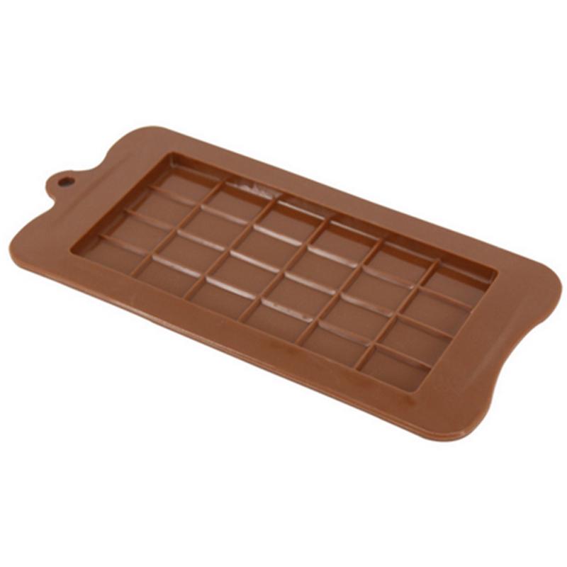 24 Cavity Baking Tool Chocolate Candy Maker Sugar Mould Bar Block Ice Tray DIY