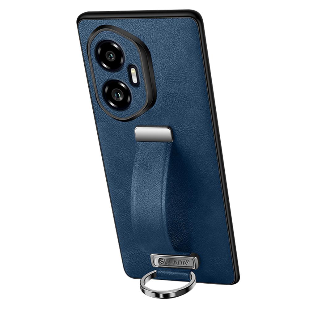 

SULADA Fashion Series for Honor 300 Case Wristband Kickstand Leather Back Phone Cover B