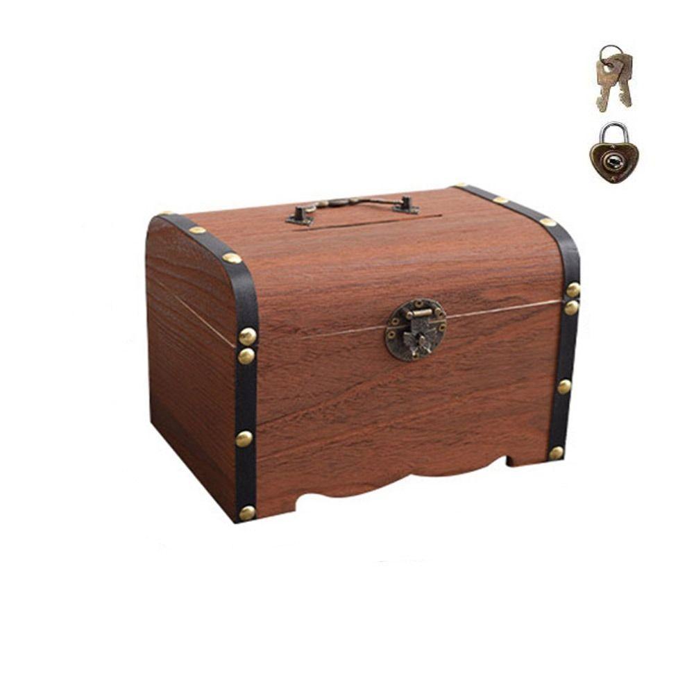 Decorative Jewelry Saving Pirate Organizer Handmade Money Lock Boxes  Children Gifts