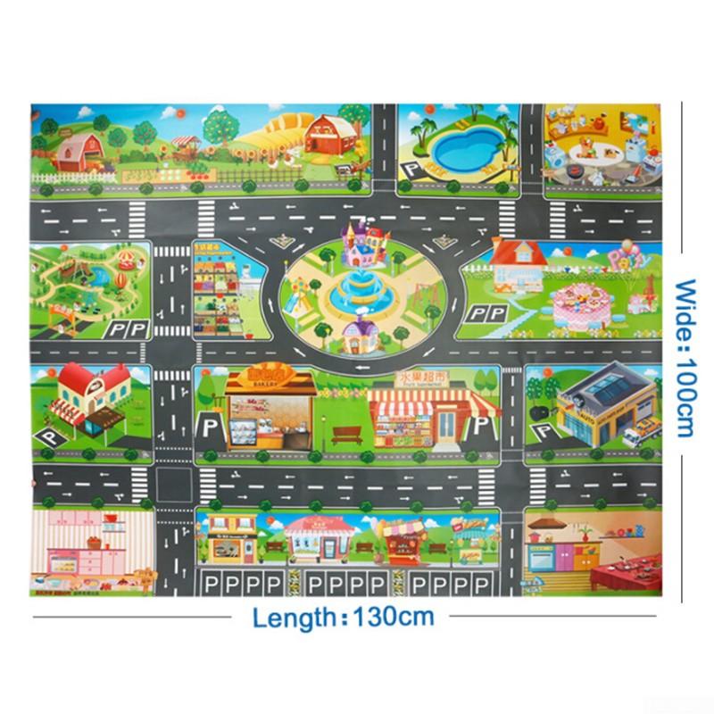 Su Geçirmez Oyuncak Harita Kırışıklıklar Zor Katlanır Dayanıklı Oyun Yolu