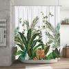 GAETropical Plant Shower Curtain for Bathroom - Waterproof and Durable with Rust-Proof Hook Suitable for Wet and Dry Separatio