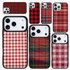 Capa Hülle für iPhone 17 Air 16 Pro Max 15 Plus 11 13 Mini 14 12 Rückseite Handyhülle Schottisch-Tartan-Rot