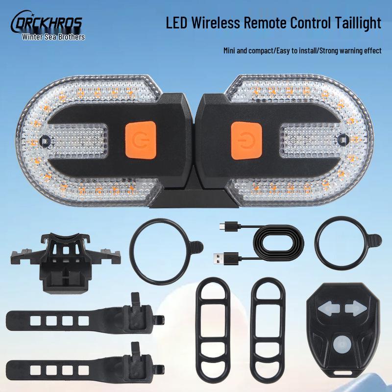Rechargeable Wireless Bicycle Taillight & Turn Signal with Remote Control – Detachable Mountain Bike Accessory