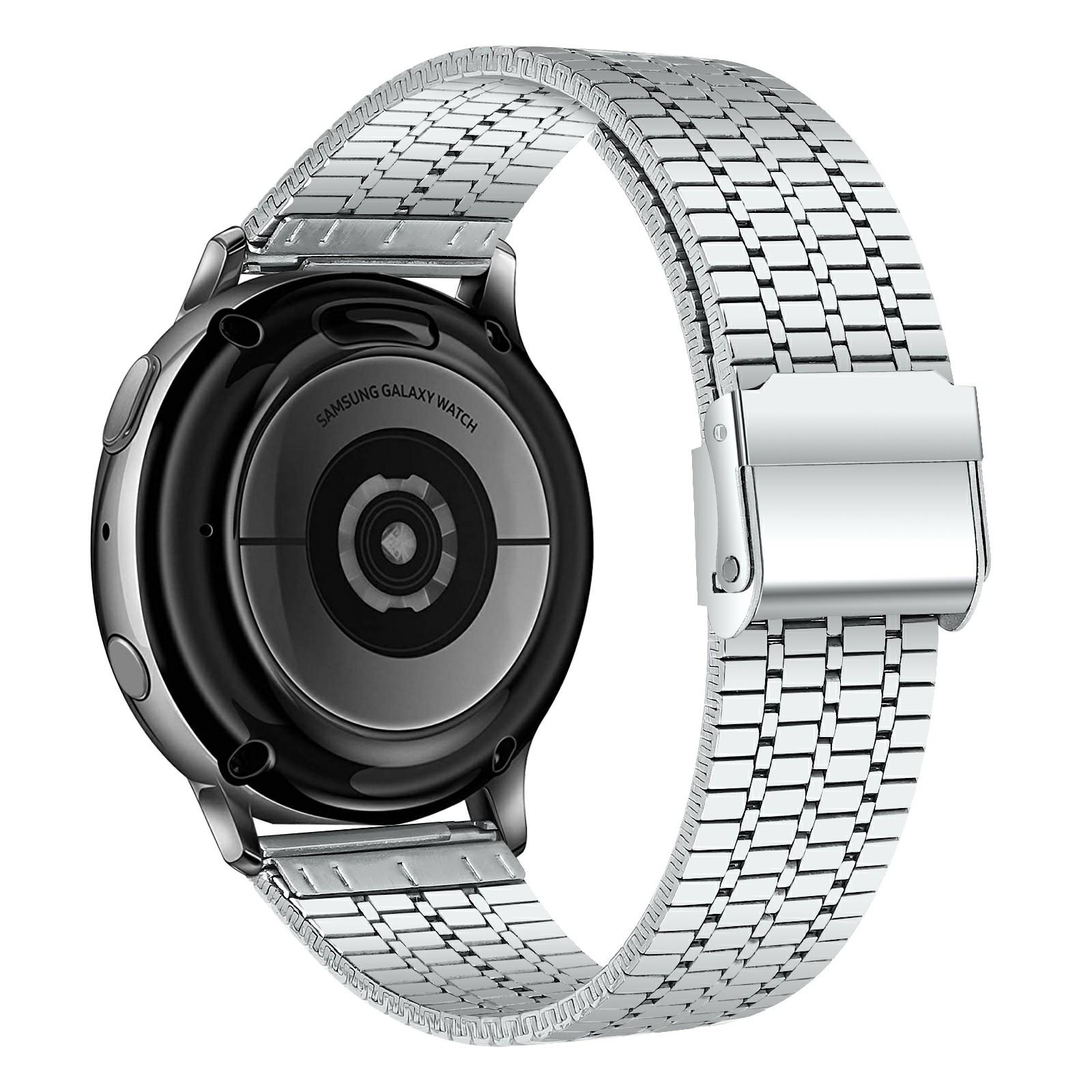 

Watch Band for Garmin Vivoactive 4 Stainless Steel 7-Beads Silver Strap A
