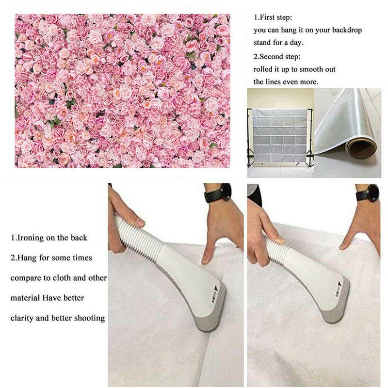 Pink Rose Flower Wall Backdrops Wedding Birthday Floral Theme Party Background