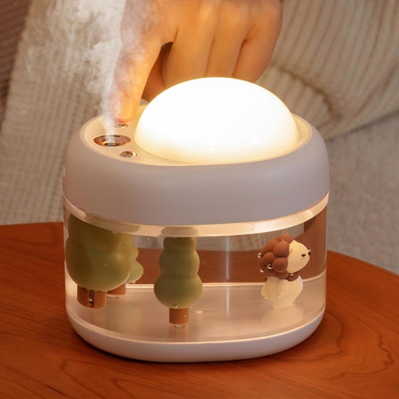 Portable 3 in 1 Air Humidifier with Rotation Projection & Atmosphere Lamp Adorable-design Girlfirend Gift for Bedroom