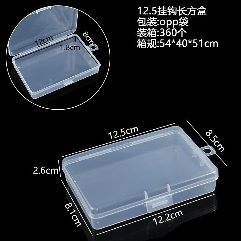 1 Piece Square PP Plastic Box Rectangular Storage Transparent Flip Cover Storage Parts Multifunctional Product Jewelry Packaging