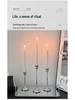 Nordic Style Silver Candlestick for Romantic Candlelight Dinners and Festive Table Decor