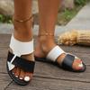 Sommerschuhe für Damen Neu Retro Offene Zehen Flache Damen Freizeitslipper Outdoor Casual Strandschuhe Übergröße Damen Pantoletten Schuhe