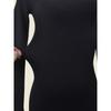 Foreign Trade Original Order Brand Minimalist Silm Soft Glutinous Thermal Dress European and American Style Boat Neck Stretchy Slim-Fit Bodycon Dress