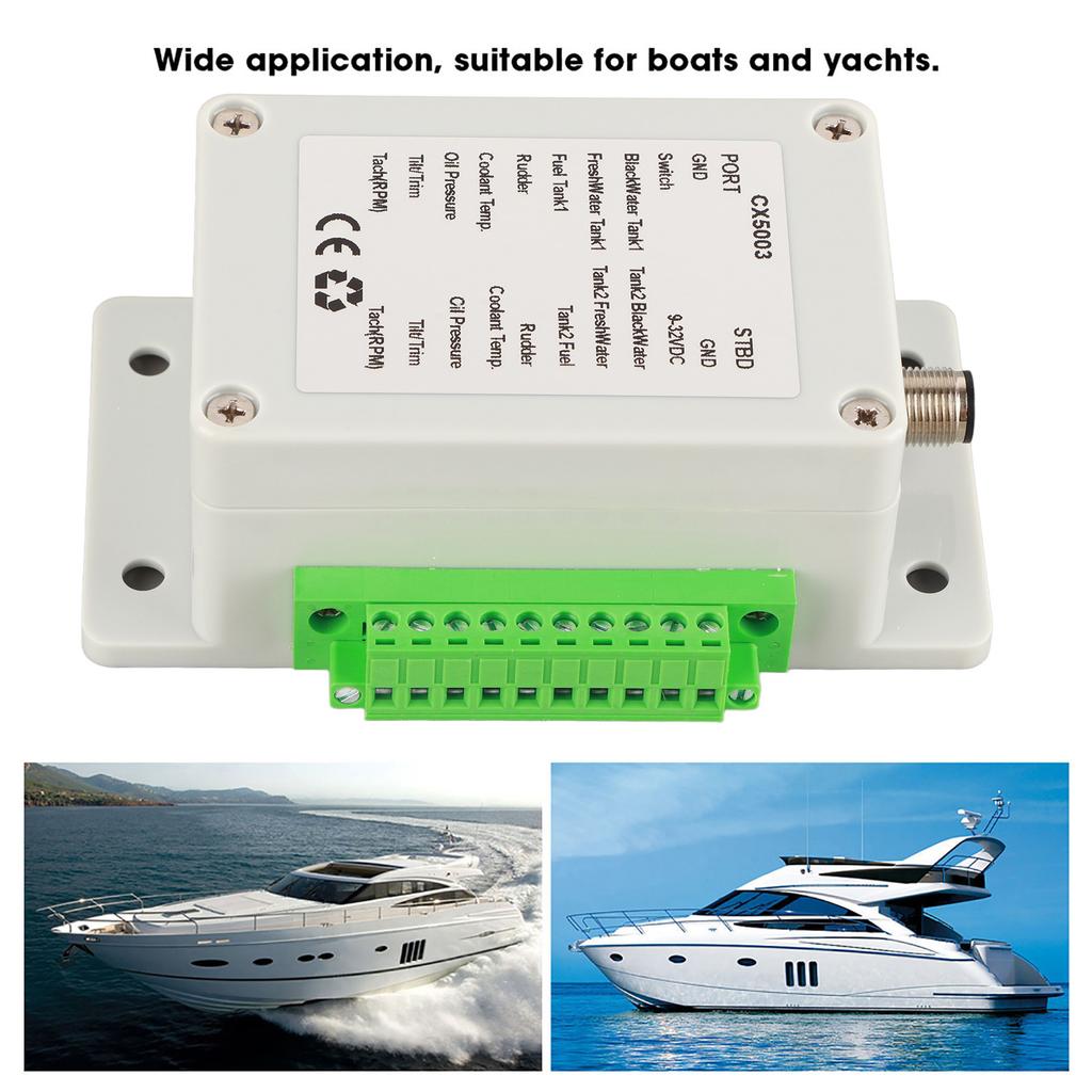 9‑32V DC Converter Box Convert Sensor Singal to NMEA2000 IP67 Waterproof for Boat Yacht Boat Accessory Boat NMEA2000 Converter