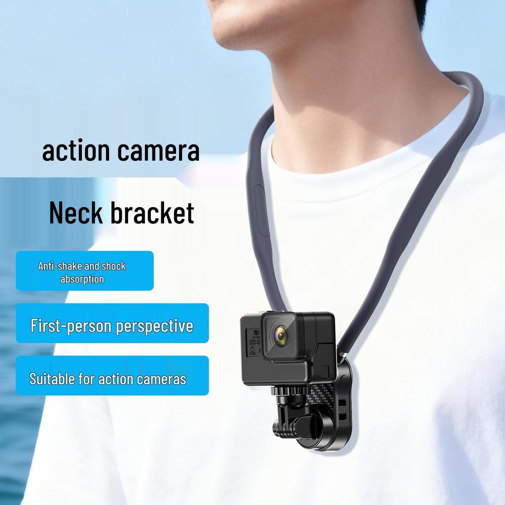 Magnetic Neck Hanging Bracket for Phone: Ideal for POV Live Streaming, Running, Cycling, Fishing, Sports Cameras.