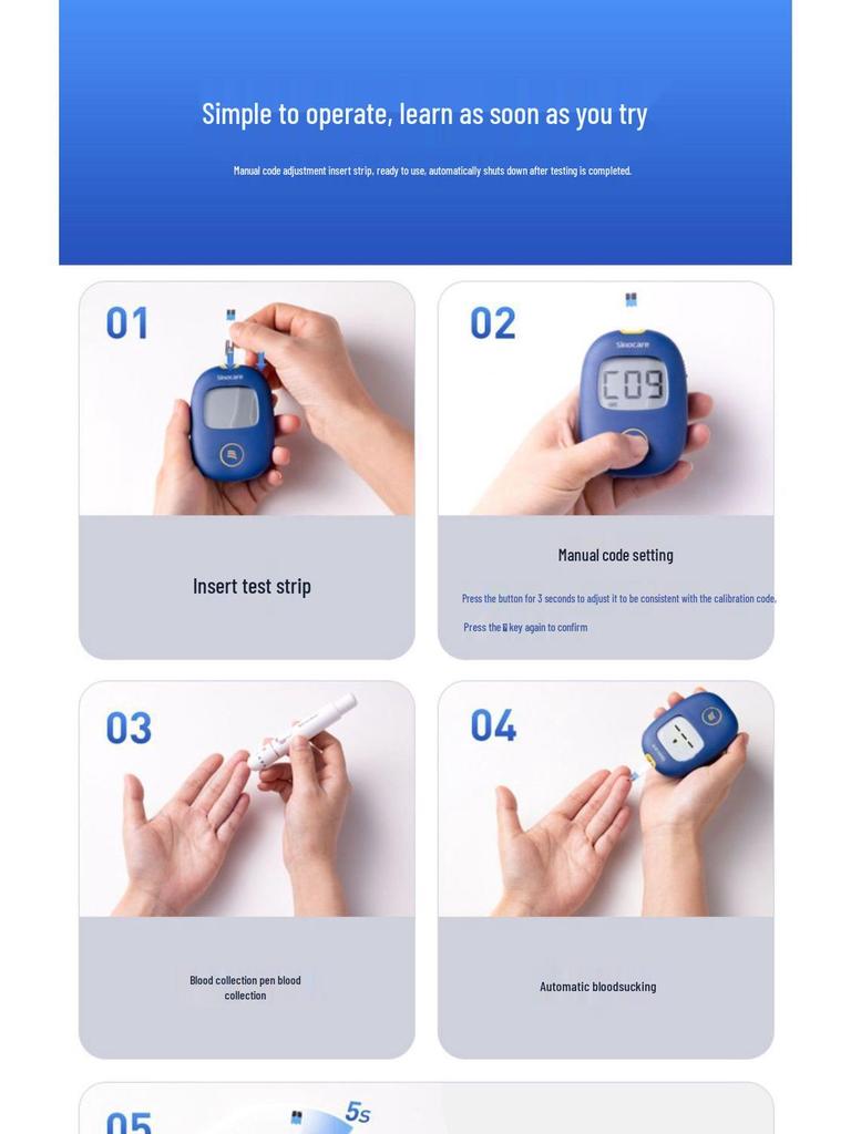 Sannuo Anwen High Precision Blood Glucose Test Strips for Self-Testing In Pregnant Women & Elderly