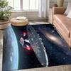 Space Ship Carpet for Living Room Vintage Galactic Space Star Ship Area Rug Soldier Large Non Slip Door Mat Bath Mats Home Decor