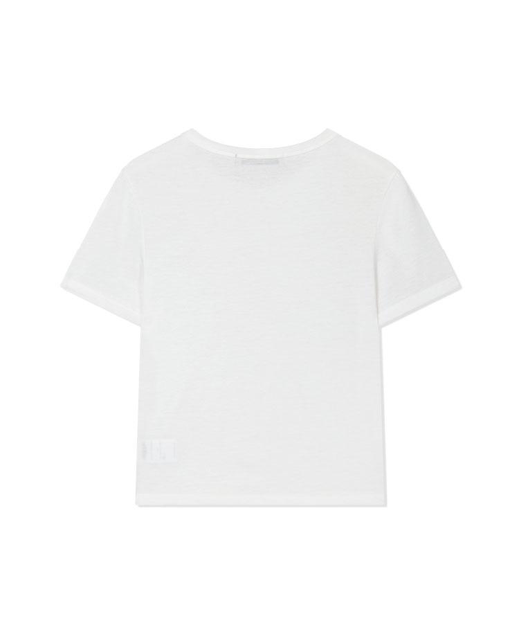 Guwolsibil Lace Patch Short-Sleeved Top White