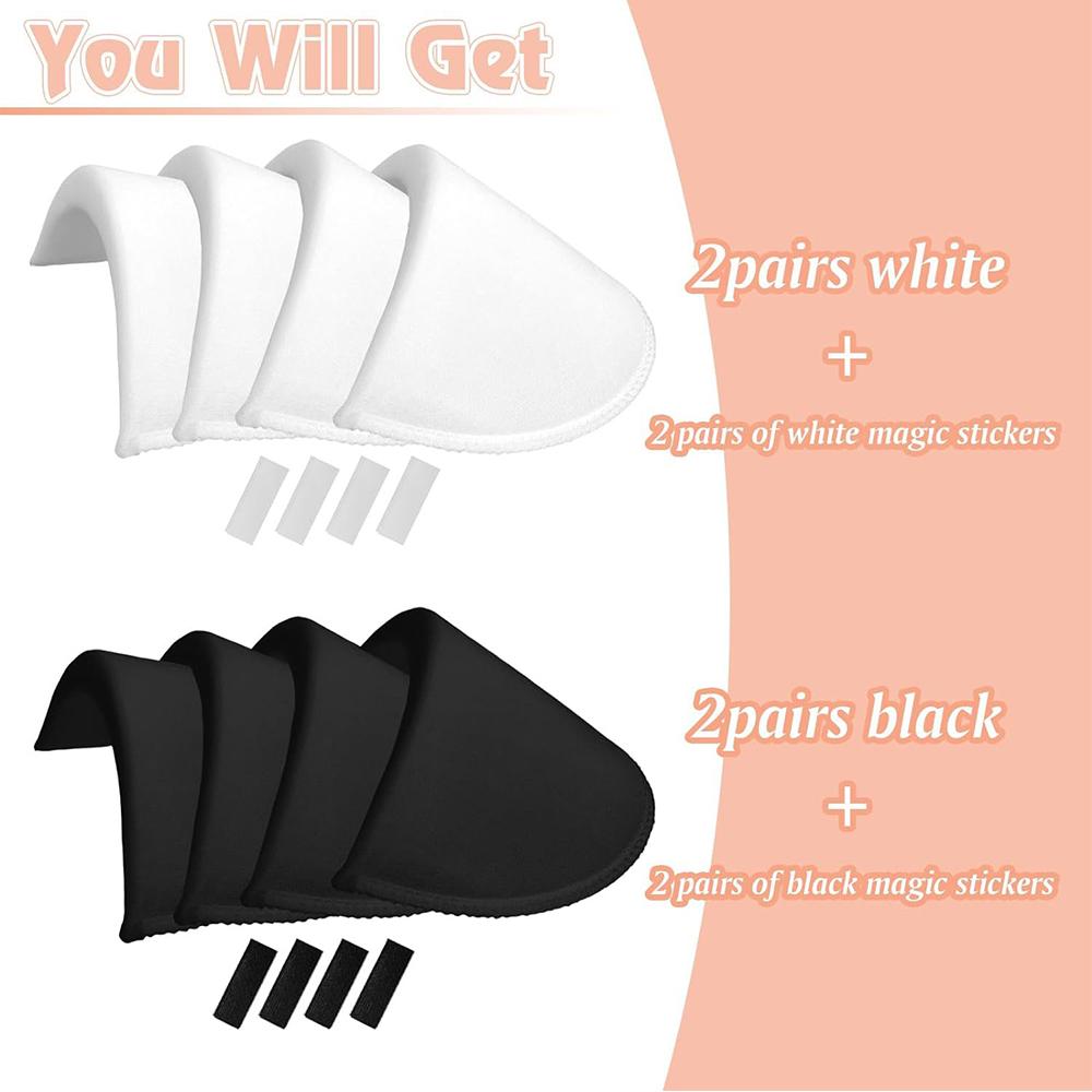 4 Pair Shoulder Pads No-Sewing Required Sponge Pad For Blazer Clothes DIY Sewing