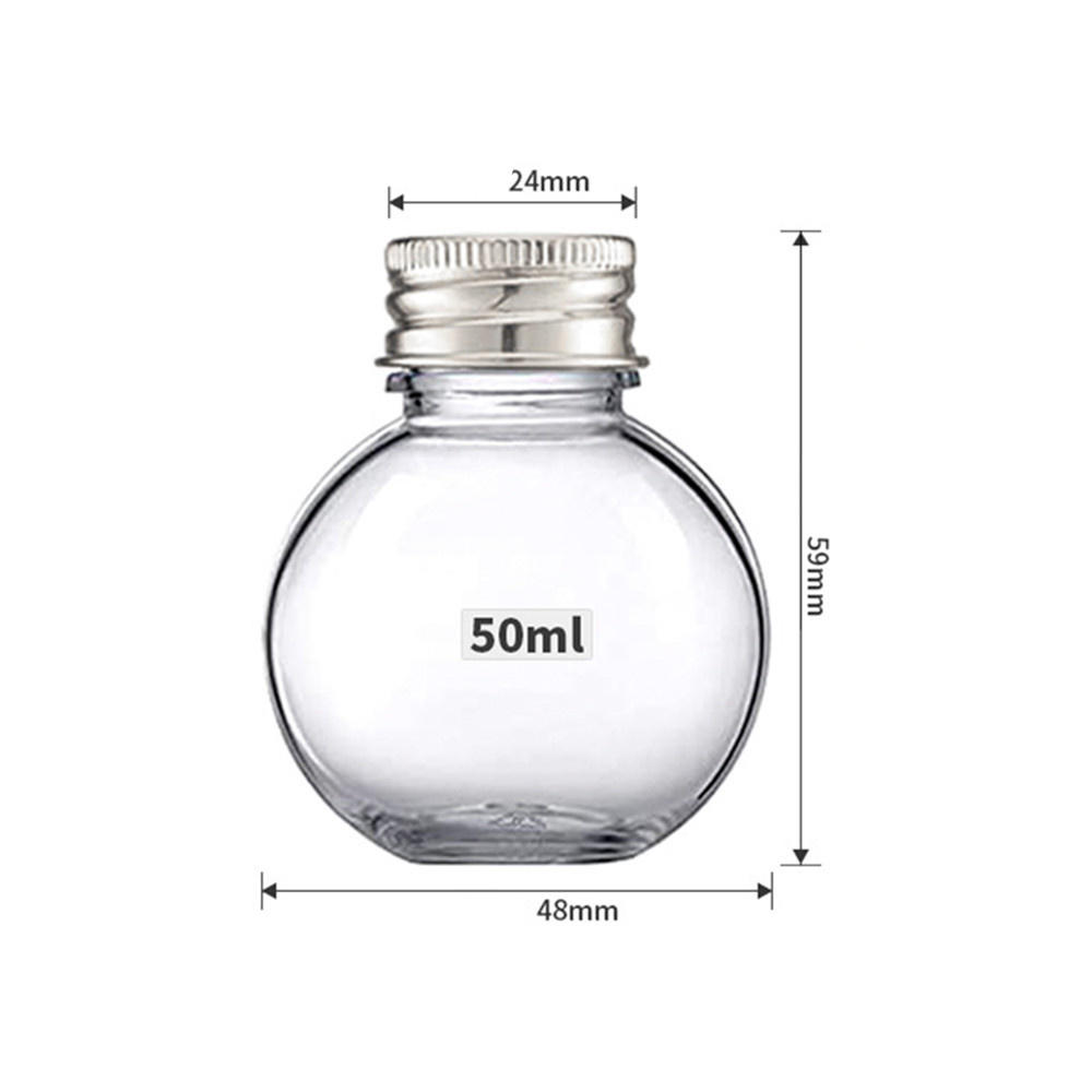 10Pcs Christmas Tree Ornament Fillable Booze Water Bottle Bulbs Shape Plastic Clear Christmas Ball Bell Pendant Home Party Decor