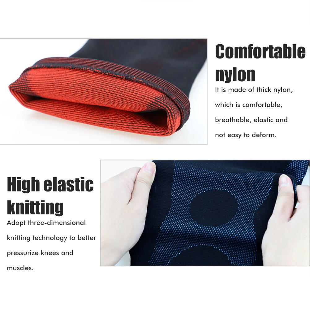 2 Pièces Genouillère Élastique Respirante Tricotée Support de Genou Sportif pour Hommes Femmes Course Volleyball