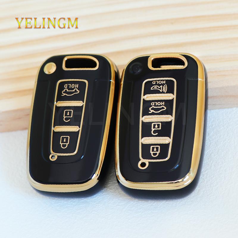 3 4 Buttons Tpu Car Key Case Cover For Hyundai Ix35 Sonata 8 For Kia Forte Rio 3 K2 K3 K5 Sportage Auto Key Chain Accessories