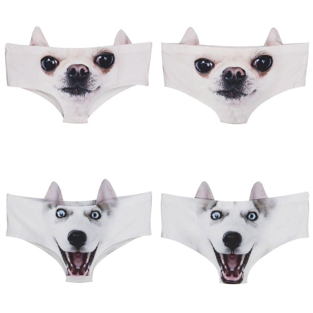 Intimo Donna con Orecchie 3D Stampa Animali Mutandine da Donna Intimo Vita e Fianchi