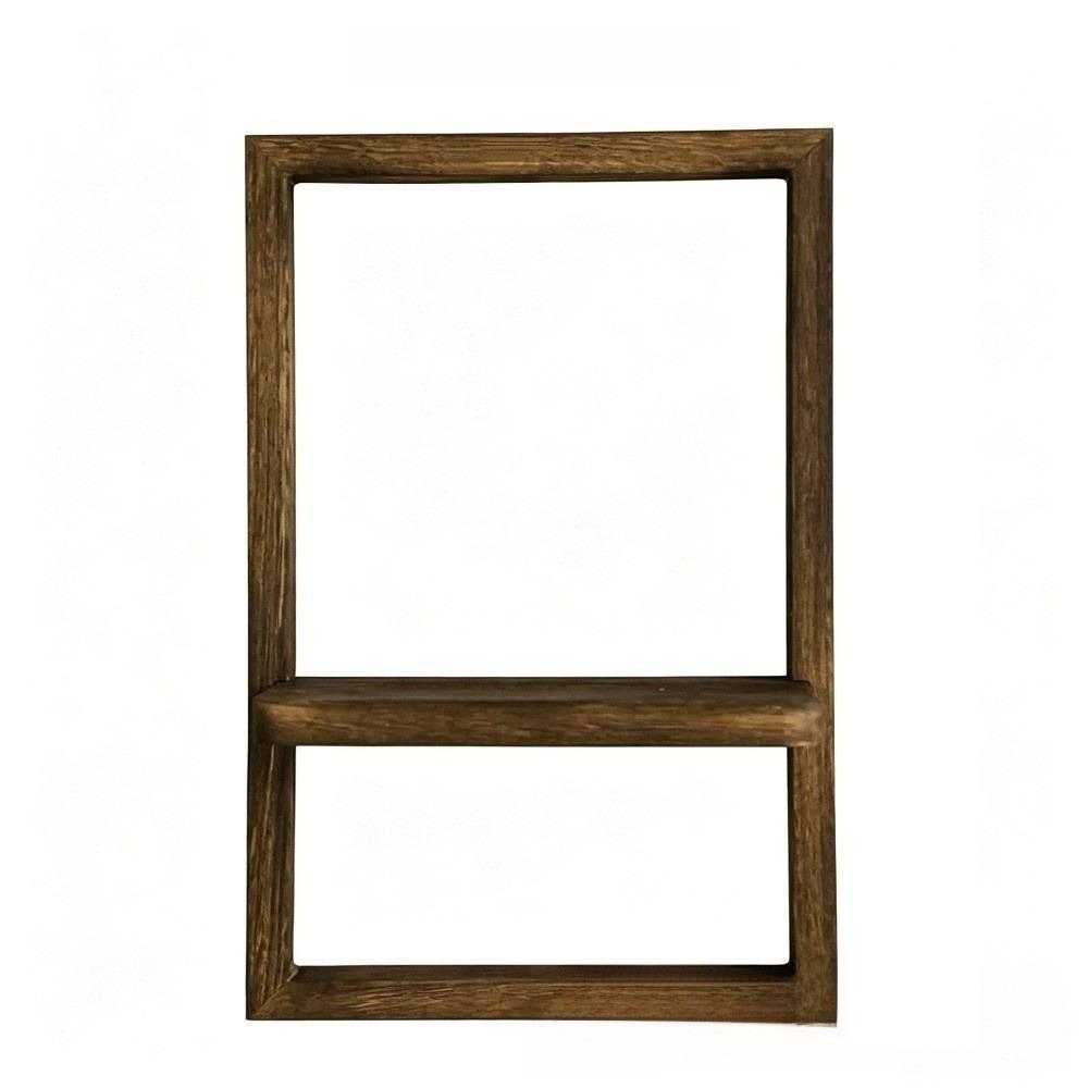 Étagère Flottante Murale Forme Carrée Étagère Murale en Bois Étagère Vintage pour Plantes Chambre à Coucher