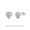 Crushed Ice Blue Winged Titanium Zirconia Stud Earrings - Unisex Cartilage Jewelry