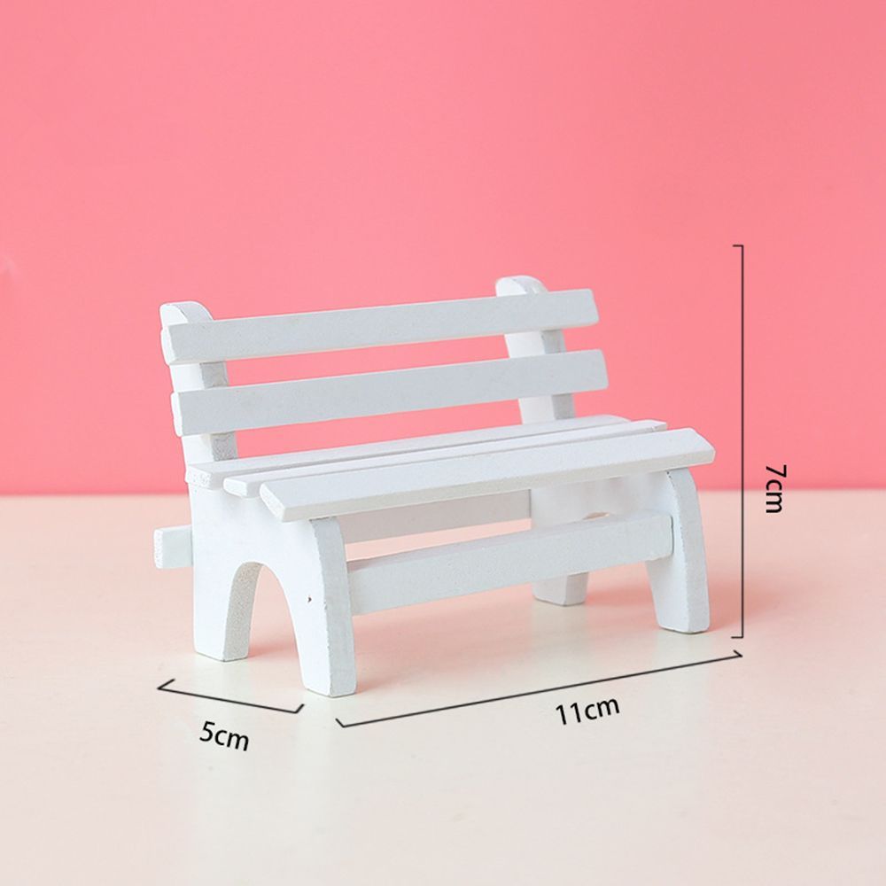 Ornaments Mini Chair Bench Miniatures Dollhouse Furniture Decoration Crafts Garden Decor Figurines