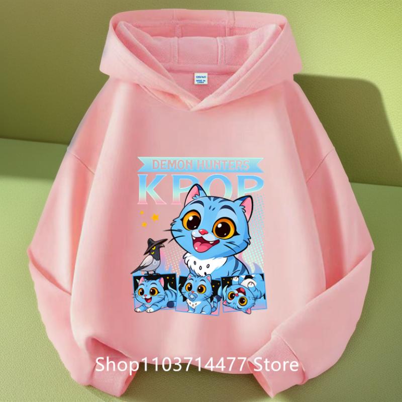 KPop Demon Hunters Huntrix Boys Hoodies Girl Fashion Hoodie Children Casual Pullovers Sweaters Long Sleeves Kids Autumn Clothes