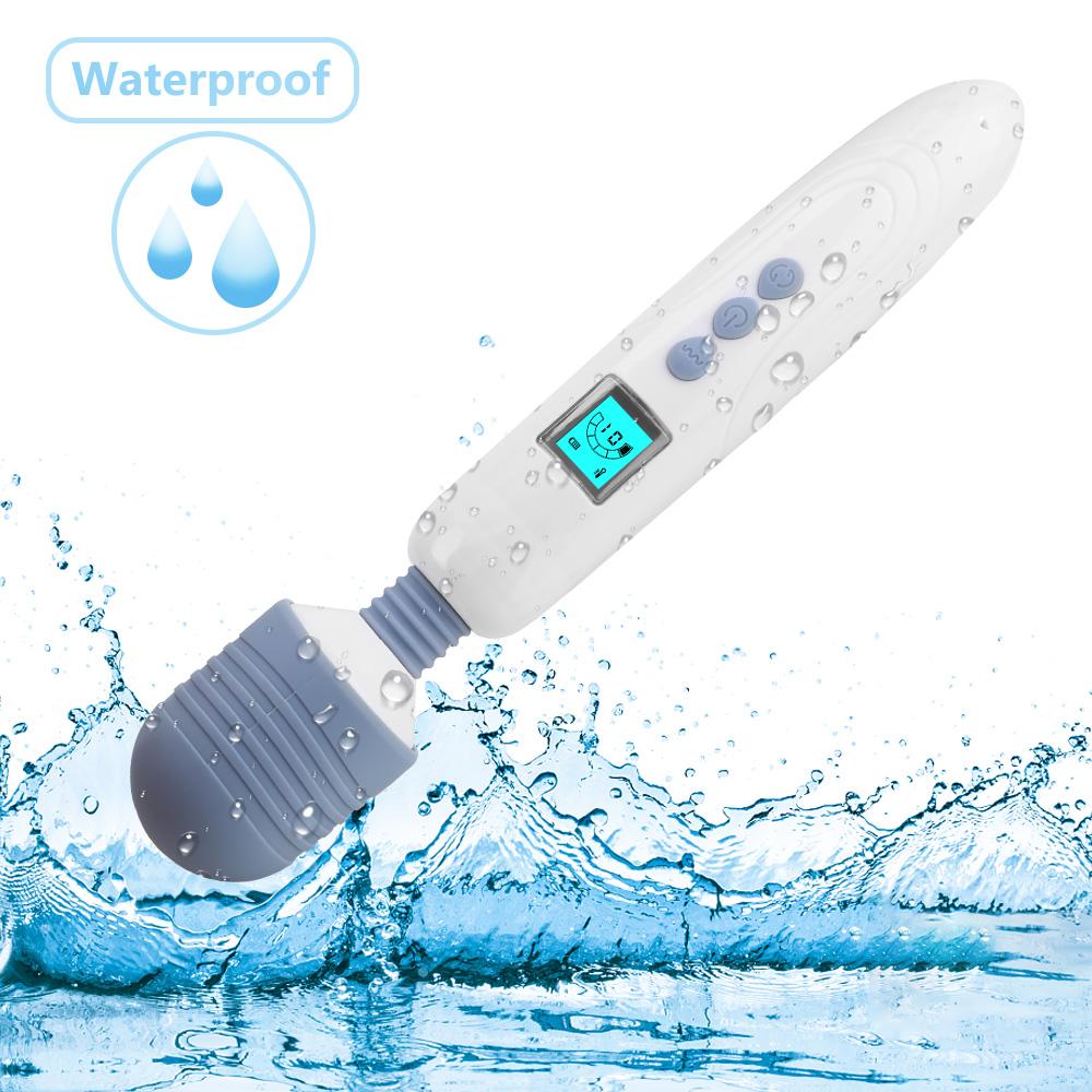 Kitoris Stimulieren 36 Geschwindigkeiten LCD AV Stick Vibrator Beheizter G-Punkt Vibrator Weiblicher Masturbationsmassagegerät Sexspielzeug für Frau USB-Aufladung Zauberstab