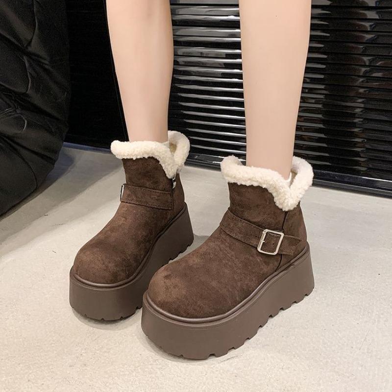 High-heeled Women's Shoes, Snow Boots, Women's Boots, Short Boots, New Style, Padded Cotton Shoes
