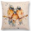 Exquisite Watercolor Lion Flowers Butterfly Lane Bird Wren Cushion Cover Ideal For Stylish Homes