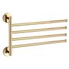 Brief 2-6 Swivel Towel Bars Copper Wall Mounted Bathroom Towel Rail Rack Bathroom Towel Holder Gold Towel Hanger Brass