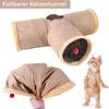 Pet Play Tube for Kittens, Puppy, Rabbits, Guinea Pigs, Suede Fabric Collapsible Cat Tunnel with Interactive Fringe Design for Indoor Exercise