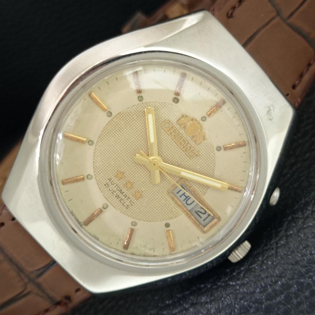

ORIENT АВТОМАТИЧЕСКИЕ 46941 ВИНТАЖНЫЕ ЯПОНСКИЕ МУЖСКИЕ ЧАСЫ С ОРИГИНАЛЬНЫМ ЦИФЕРБЛАТОМ a705002-1