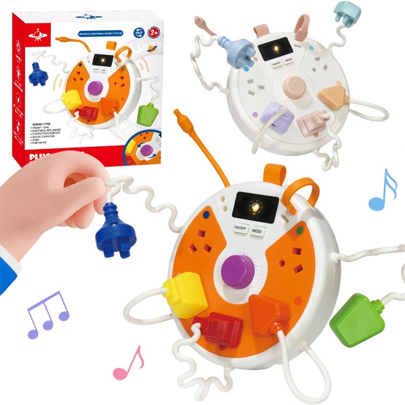 Interesting Toys Light Montessori Plug Outlet Busy Board Sensory Toy Kid Simulation Plug-In Sounds Fine Motor Skills Developmental Education Toy
