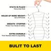 [1 Stück Edelstahl Organizer] 1 Stück Schwerlast Edelstahl Schrankorganizer, 8-stufiger Tanktop-Aufhänger | Faltbare Studentenwohnheim-Essentials