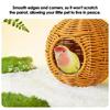 Bird House for Cage Imitation Rattan Parrot Nest Pet Hut Breathable Woven Shelter for Finch Conure Cockatiel Parakeet Small