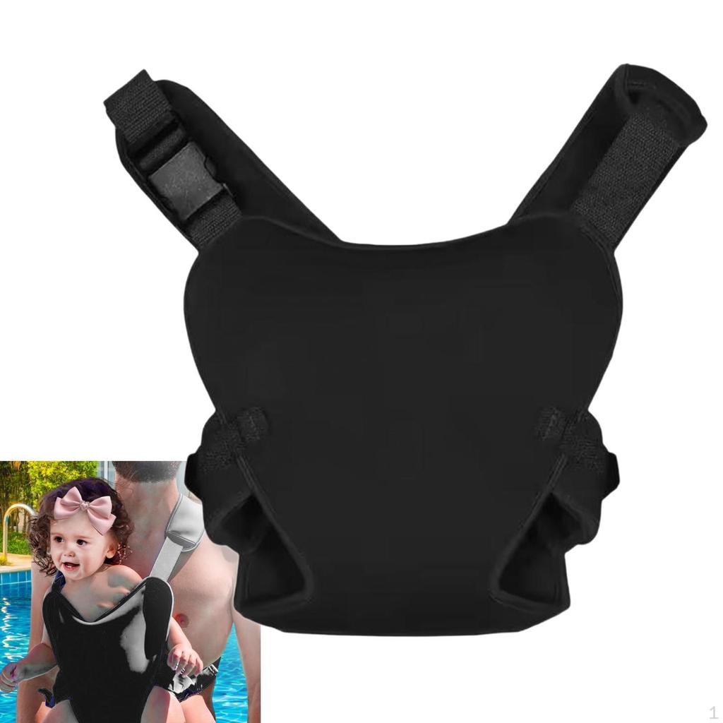 Baby Carrier Soft Comfortable Lightweight Infant Chest Holder for Beach Pool Black