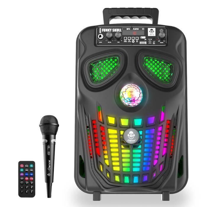 Karaoke reproduktor - iDance - Funky Skull - Bluetooth - LED - Halloween