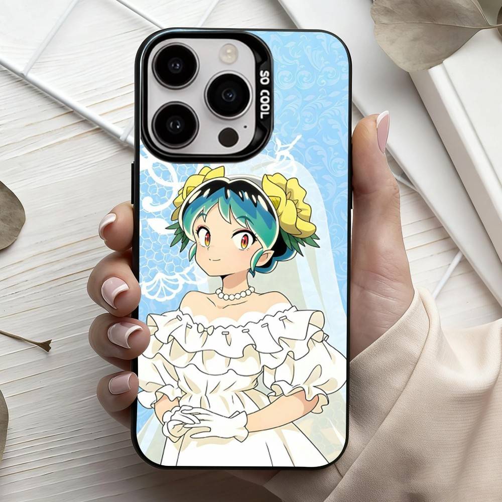 U-Urusei Yatsura L-Lum Mobile Phone Case For iPhone17,16,15,14,13,12,11 Plus,Pro Max Black Candy Silver Plated Cover