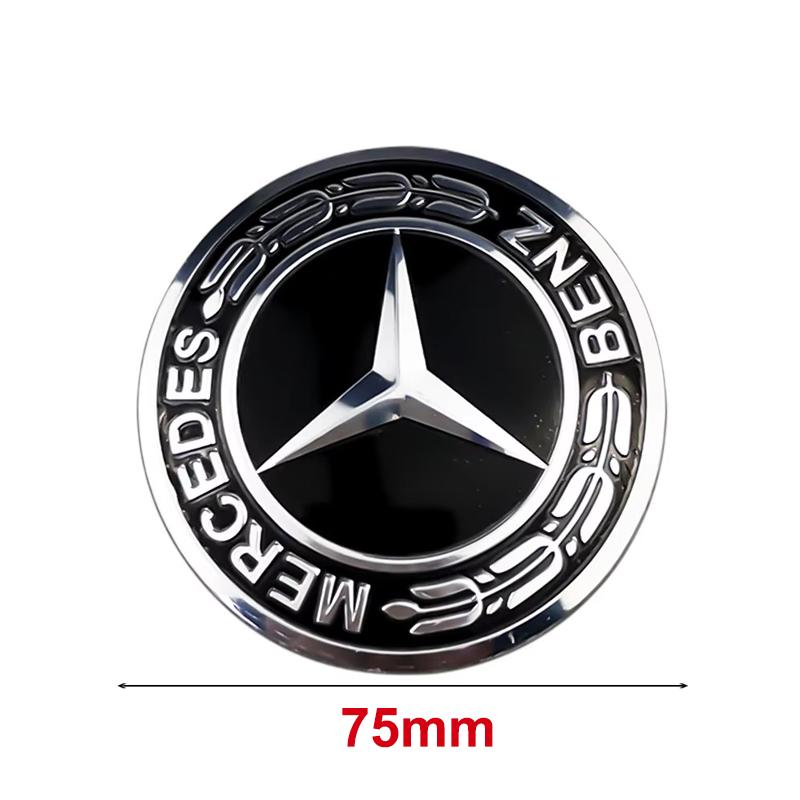 WVQ5   75mm Car Decals Wheel Hub Sticker for Mercedes Benz W176 W166 W163 W203 W204 W205 W210 W212 W221 Auto Rim Center Logo Decoration