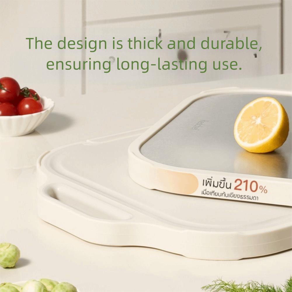 Ny skärbräda i rostfritt stål Antibakteriell Dubbelsidig Skärbräda Multifunktionell Mögelresistent Kladdfri Bräda För Köket