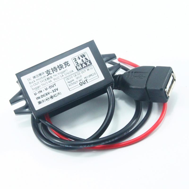 Universal for DC6V~32V to 5V~12V USB Switching Power Supply for Car Truck Dashboard Camera Hardwire Kit