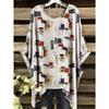 Nuevas Camisetas Elegantes para Mujer con Estampado de Pavo Real Casual Sueltas Lavables a Máquina Cuello Redondo Manga Corta Moda de Verano Streetwear Ropa