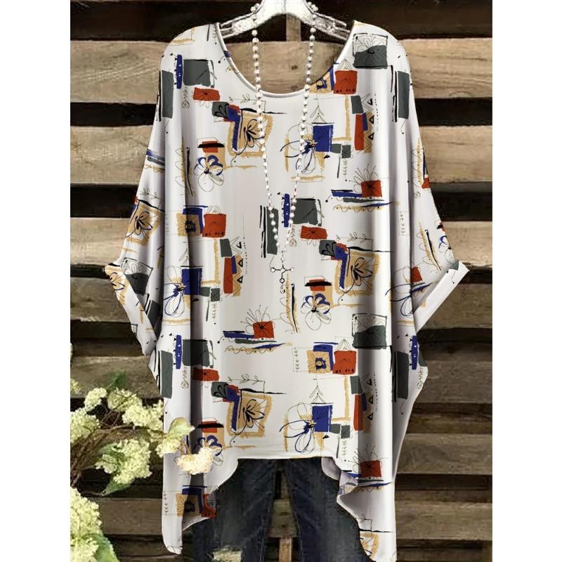 Nuevas Camisetas Elegantes para Mujer con Estampado de Pavo Real Casual Sueltas Lavables a Máquina Cuello Redondo Manga Corta Moda de Verano Streetwear Ropa