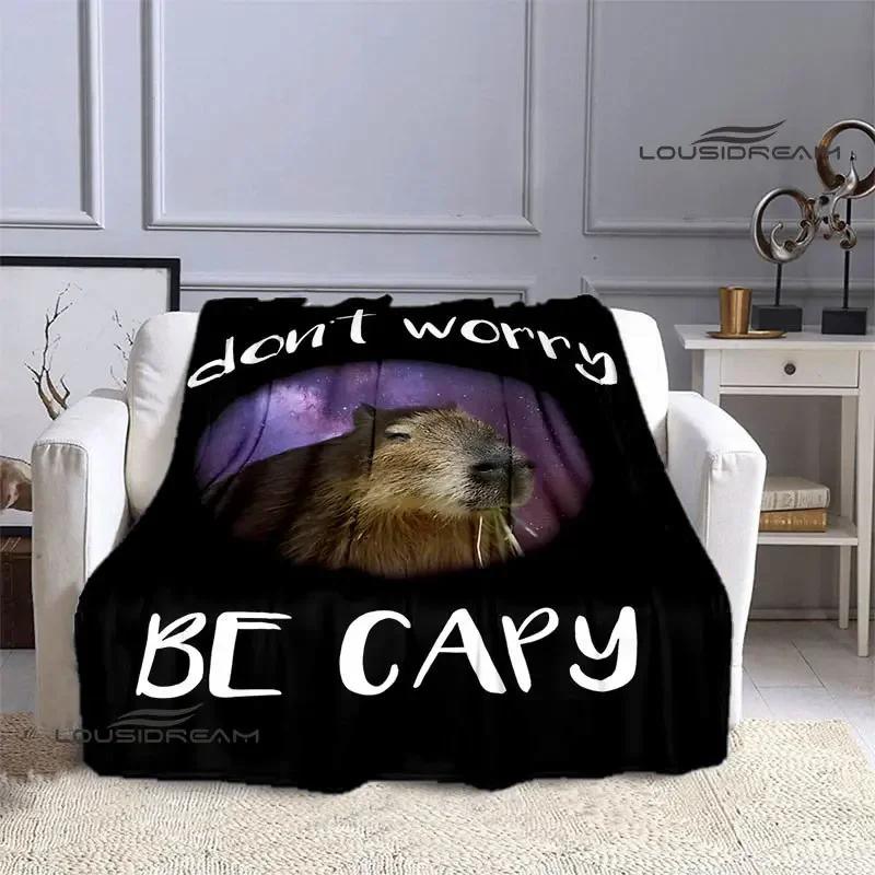 The Capybara Club Anime Blanket Picnic Blanket Vintage Blanket Home Travel Birthday Gift Bed Blanket Thin Blanket