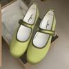 Comfort Satin Soft Sole Ladies Mary Jane Shoes Fashion Round Toe Shallow Women Flats Elegant Buckle Prom Designer Ballet Shoes