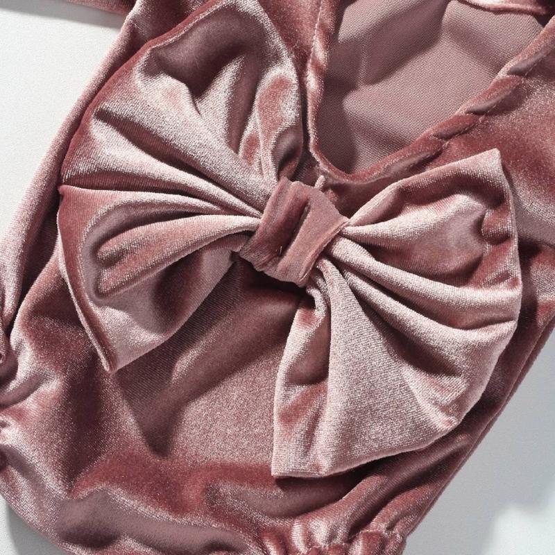 Strampler für Fotoshootings von Kleinkindern mit großer Schleife auf der Rückseite und passendem Kopfbedeckungsset, Jumpsuit für Neugeborenenfotografie