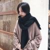 Solid Color Winter Knitted  Scarf Thick Warm Women Wrap Shawls Casual Long Scarves